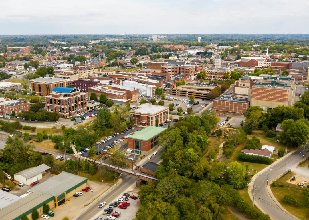 Aerial view of Clarksville.