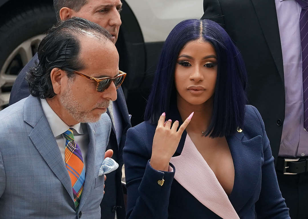 Cardi B arriving to court