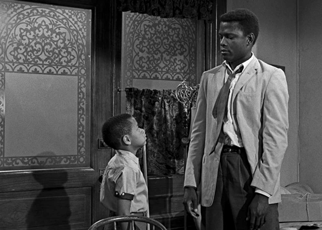 Sidney Poitier and Stephen Perry in ‘A Raisin in the Sun’.