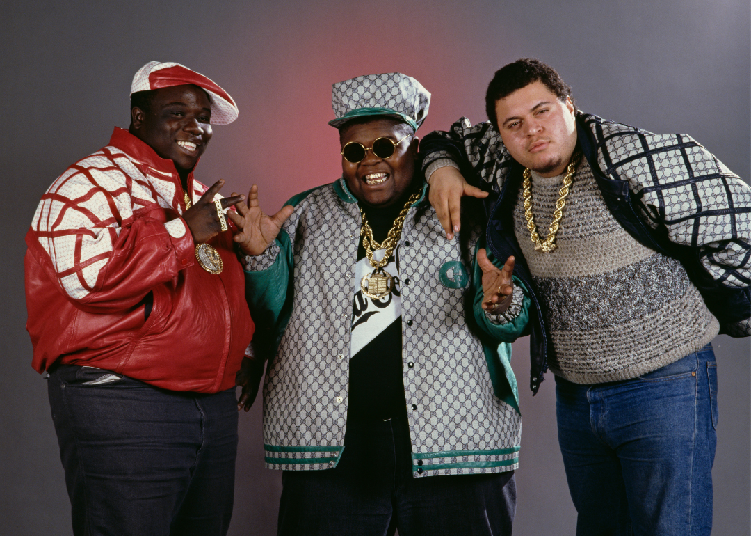 The Fat Boys pose for a studio portrait.