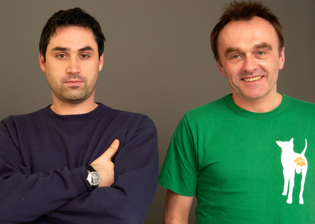 Alex Garland and director Danny Boyle pose for a portrait.