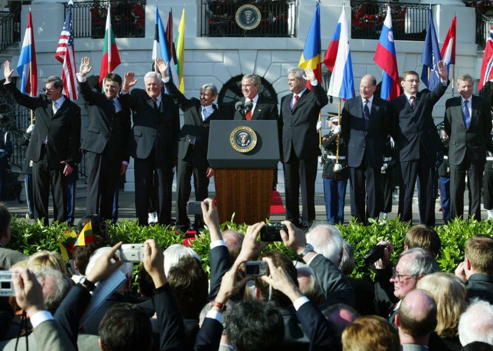 President Bush welcomes new NATO Prime Ministers to White House