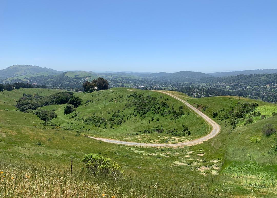 East bay hills, view from Mulholland Ridge