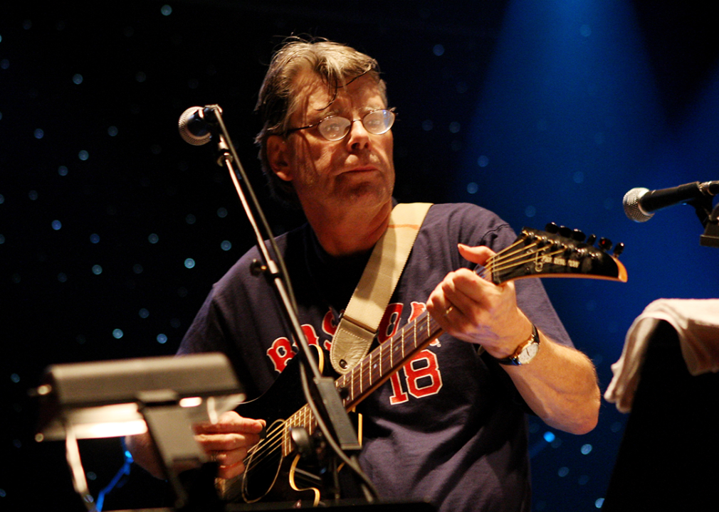 Stephen King performs with the Rock Bottom Remainders at Webster Hall.