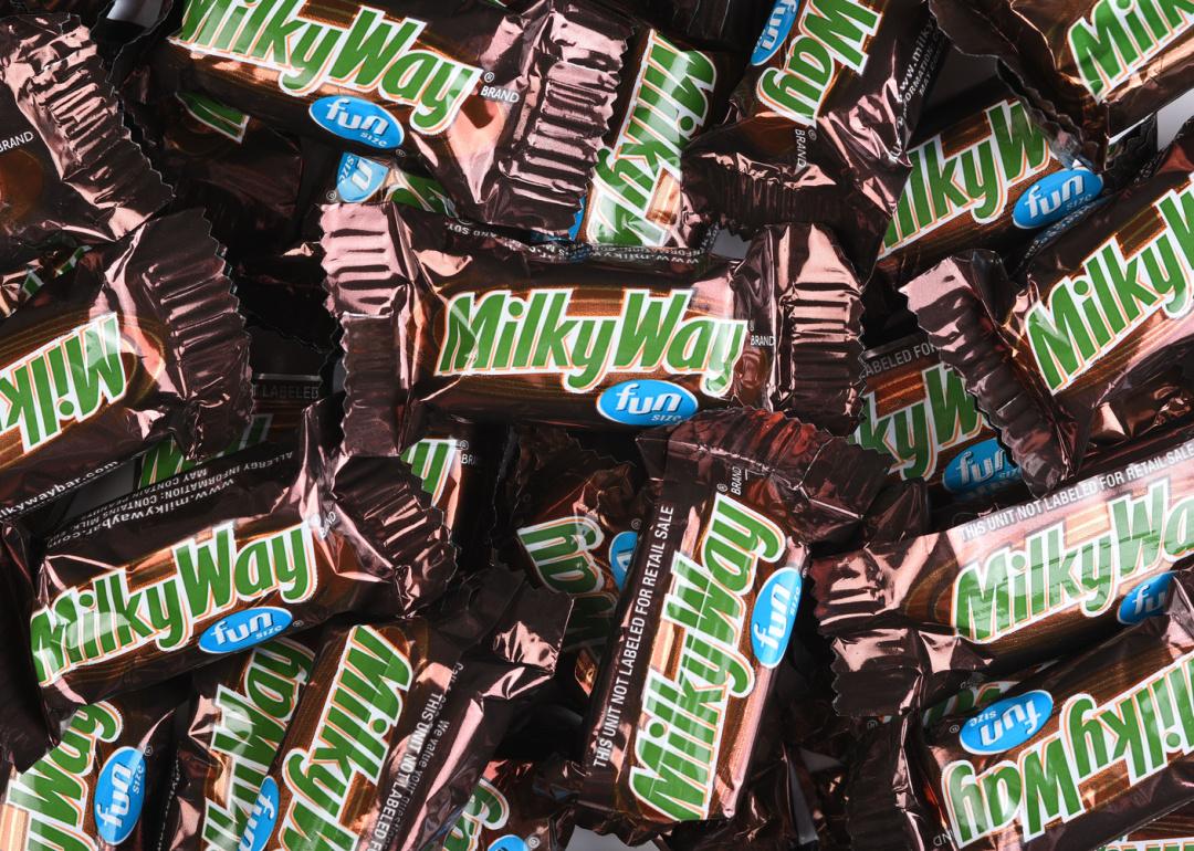 Group of Milky Way fun size bars.