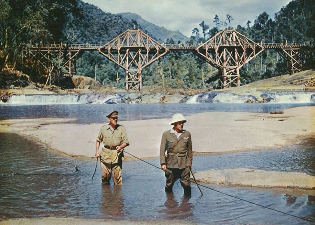 Alec Guinness and Sessue Hayakawa in ‘The Bridge on the River Kwai’.