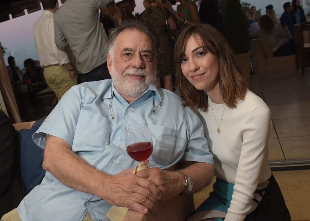 Francis Ford Coppola and Gia Coppola attend wine launch.