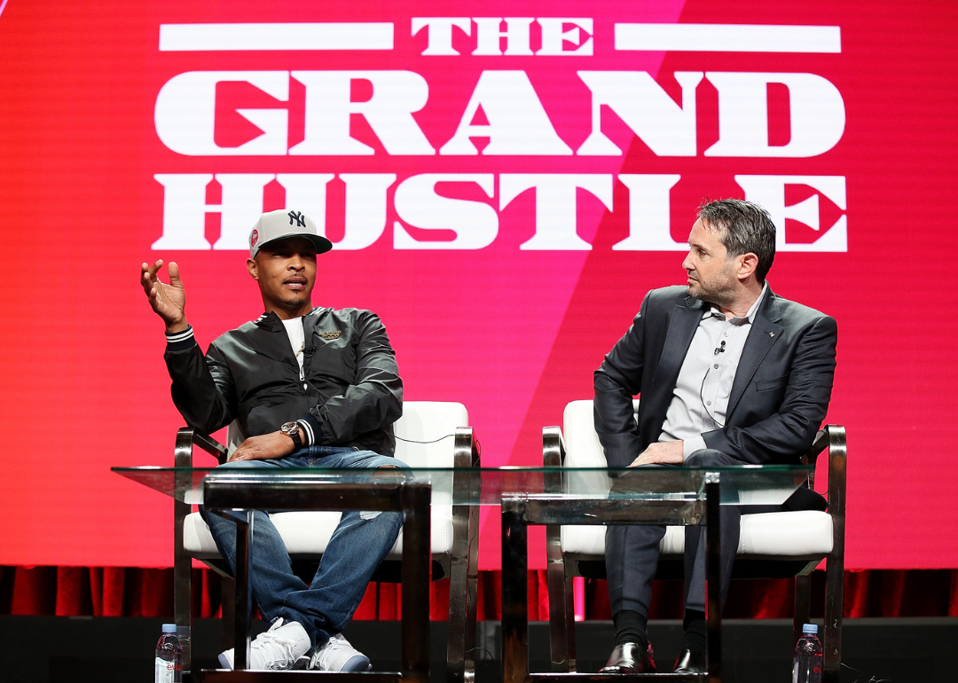 T.I. and Brian Sher at press event for The Grand Hustle.