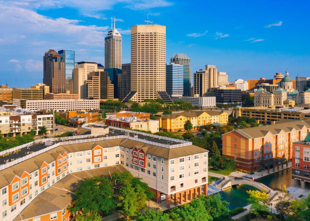 Aerial view of Indianapolis Indiana