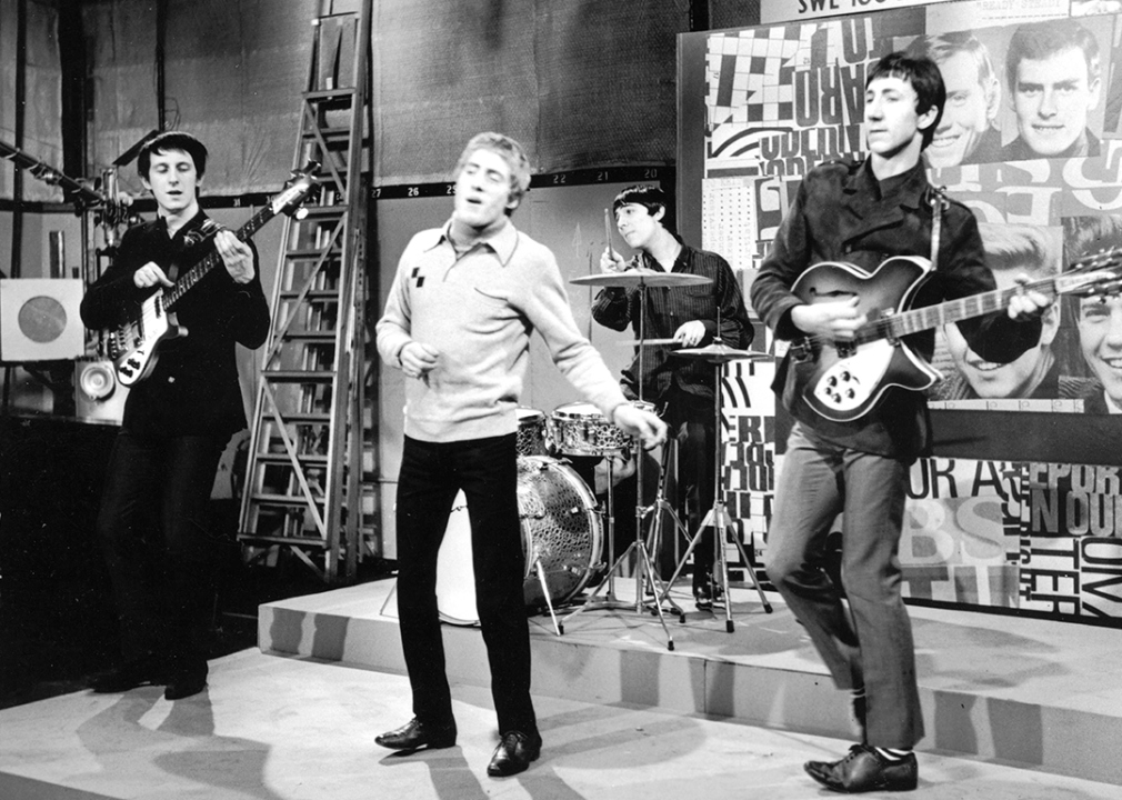 The Who performing on the TV pop music show 'Ready Steady Go!’.