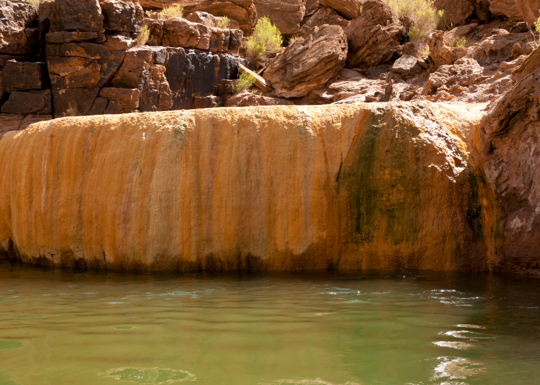 Natural pool in rock formation.
