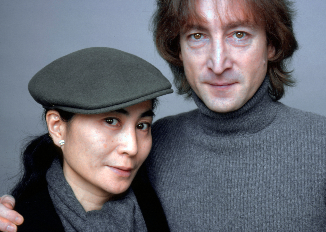 Portait of John Lennon and Yoko Ono in 1980.