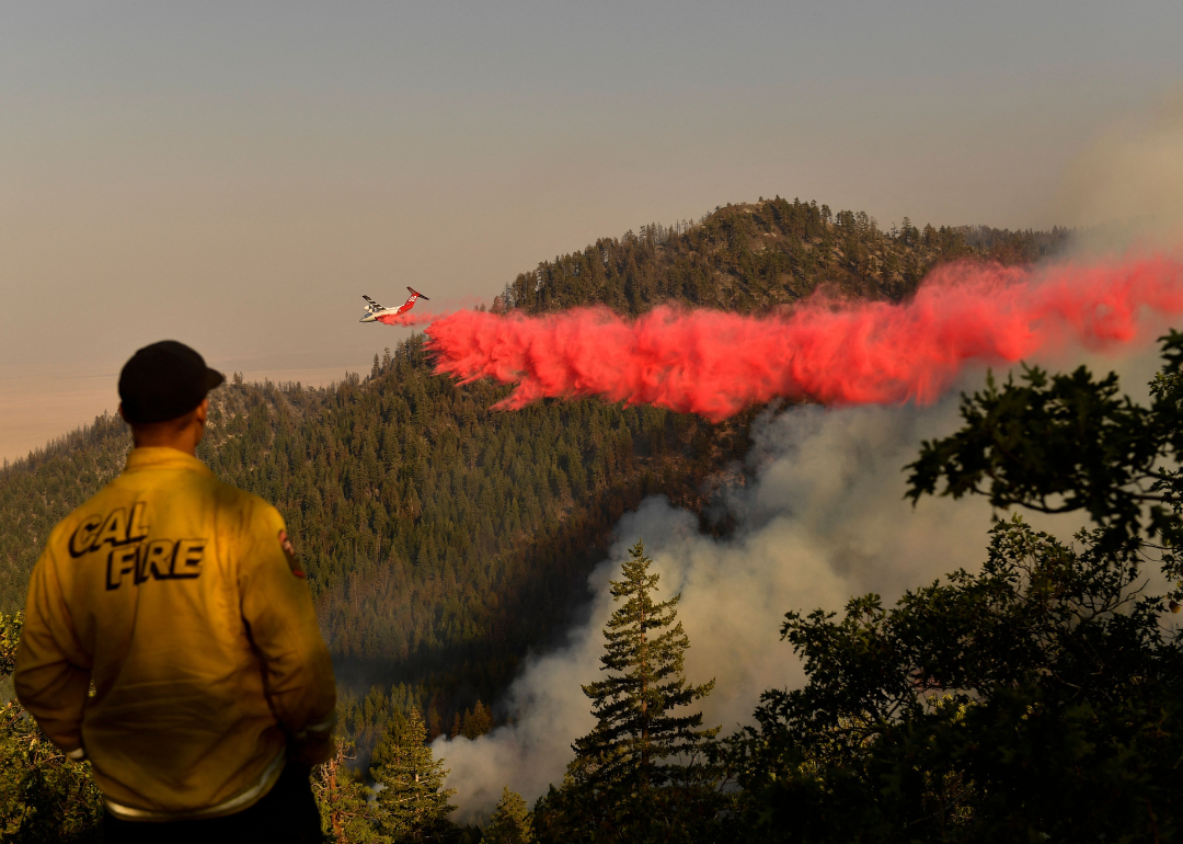 California firefighter watcher air