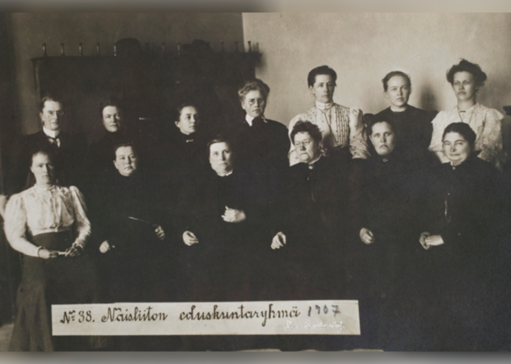 The world’s first female parliamentarians in Finland, 1907.