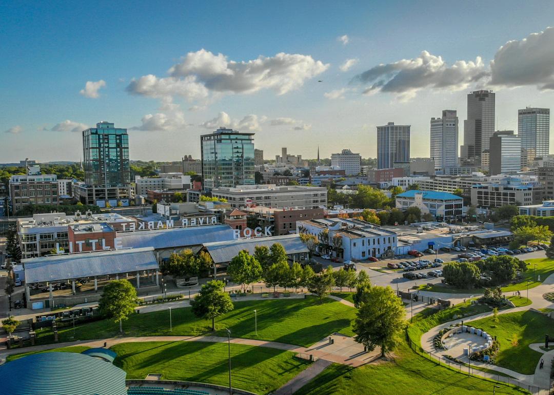 Little Rock skyline on sunny day