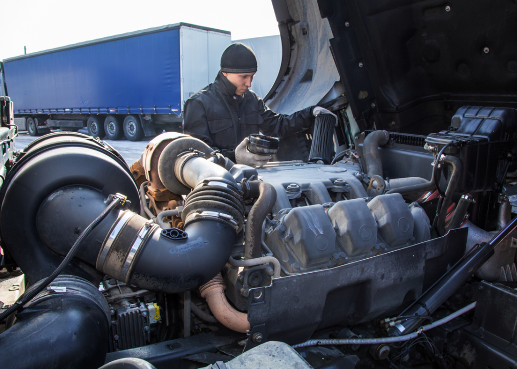 #50. Bus and truck mechanics and diesel engine specialists