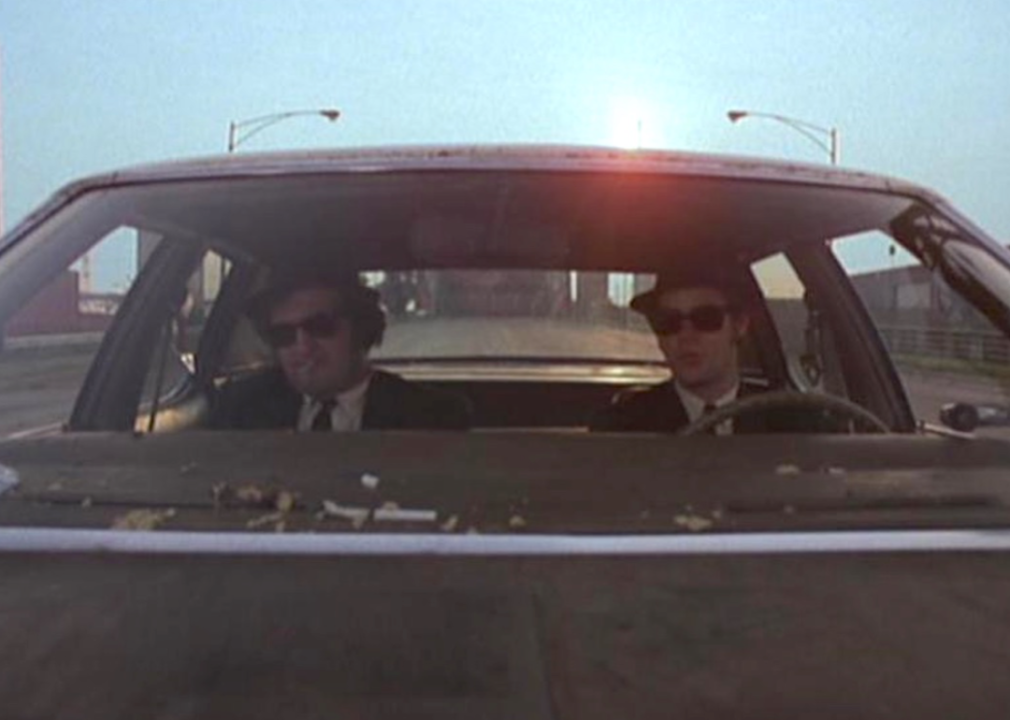 John Belushi and Dan Aykroyd in a scene from “The Blues Brothers’