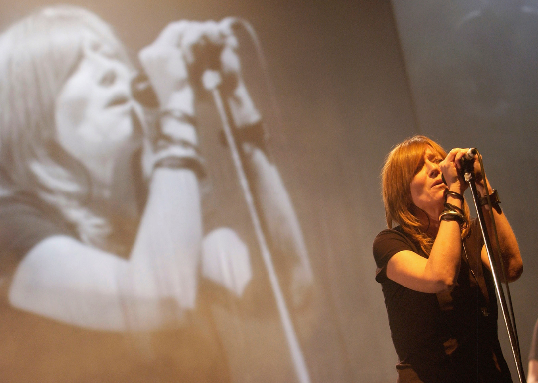 Beth Gibbons of Portishead performs at the Hammersmith Apollo.