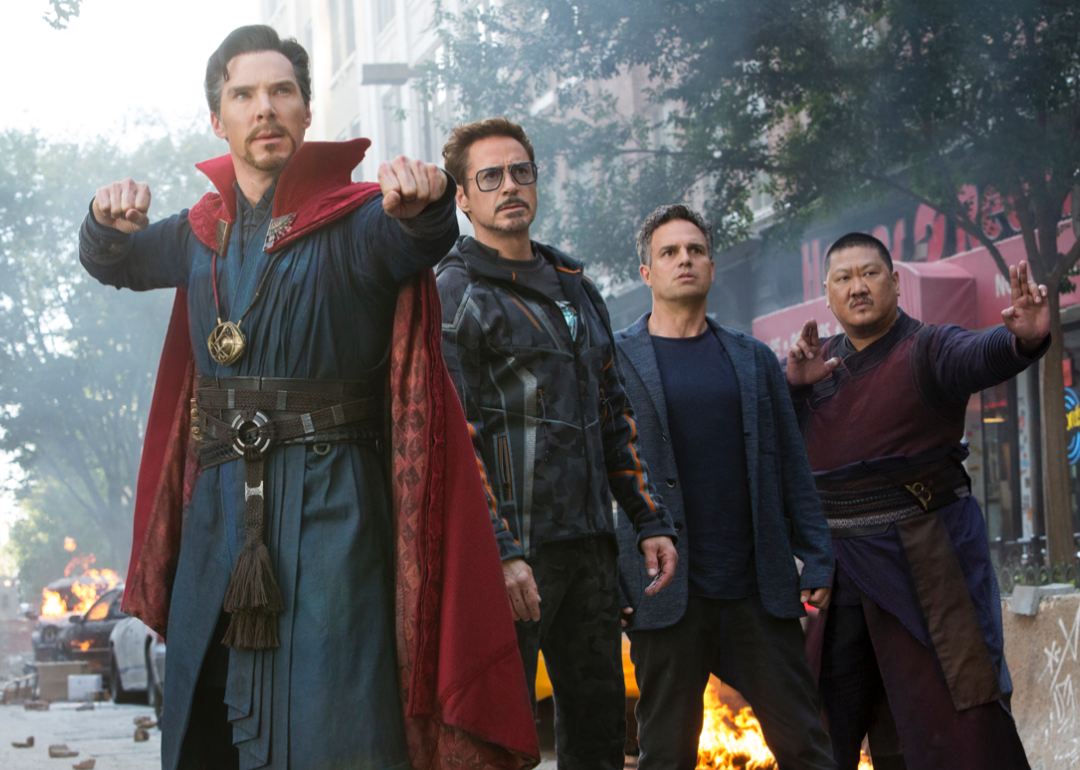 Robert Downey Jr, Mark Ruffalo, Benedict Wong and Benedict Cumberbatch in ‘Avengers: Infinity War’