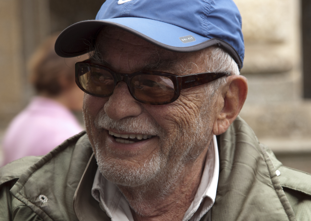 Dino De Laurentiis on film set in Italy