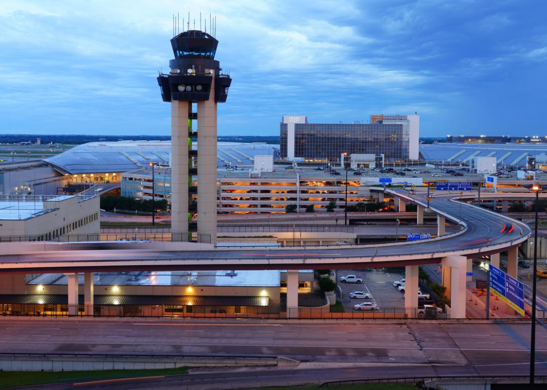 Control tower at DFW airport.