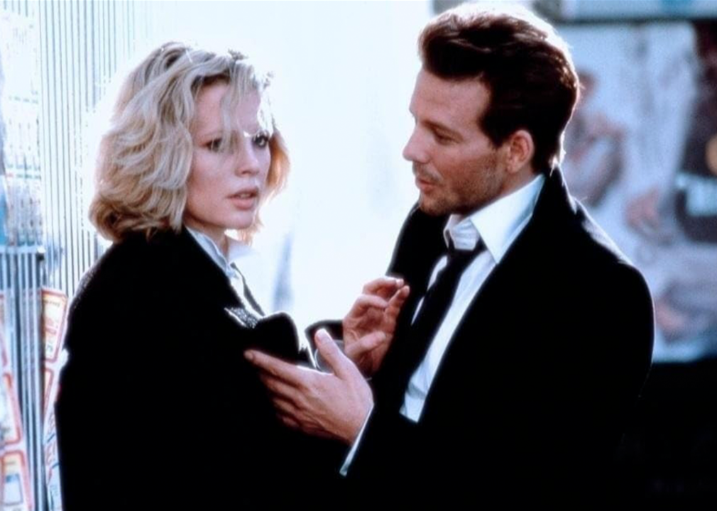 #47. 9½ Weeks (1986) Kim Basinger and Mickey Rourke in ‘9½ Weeks’.