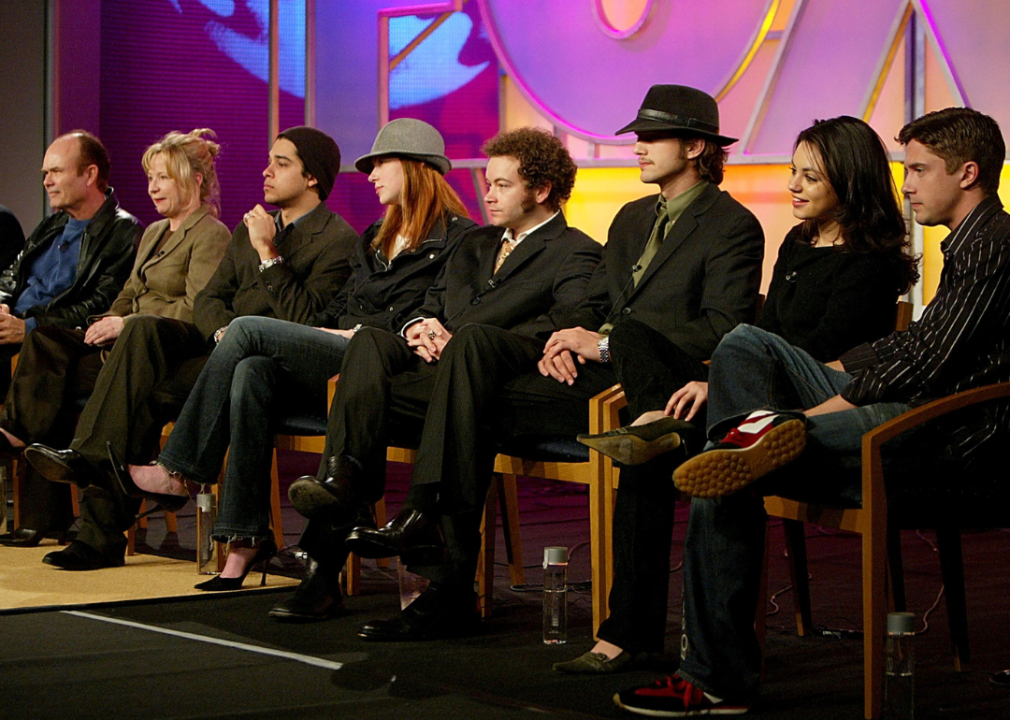 Cast of ‘That ’70’s Show’ speaks on a panel.