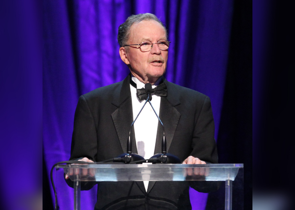 Michael Chapman speaks at award ceremony.