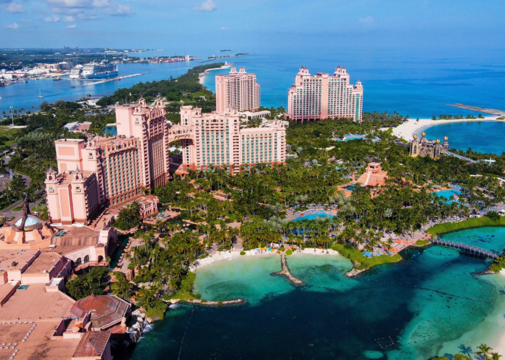 Aerial view of Atlantis Paradise Island