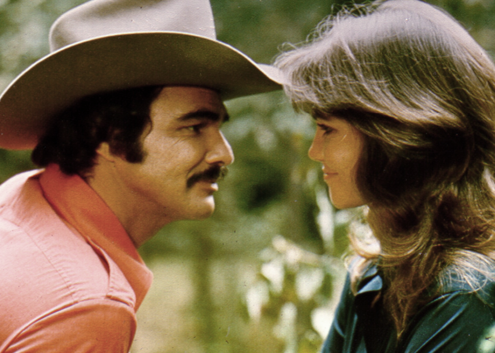 Burt Reynolds and Sally Field in the film 'Smokey and the Bandit'.