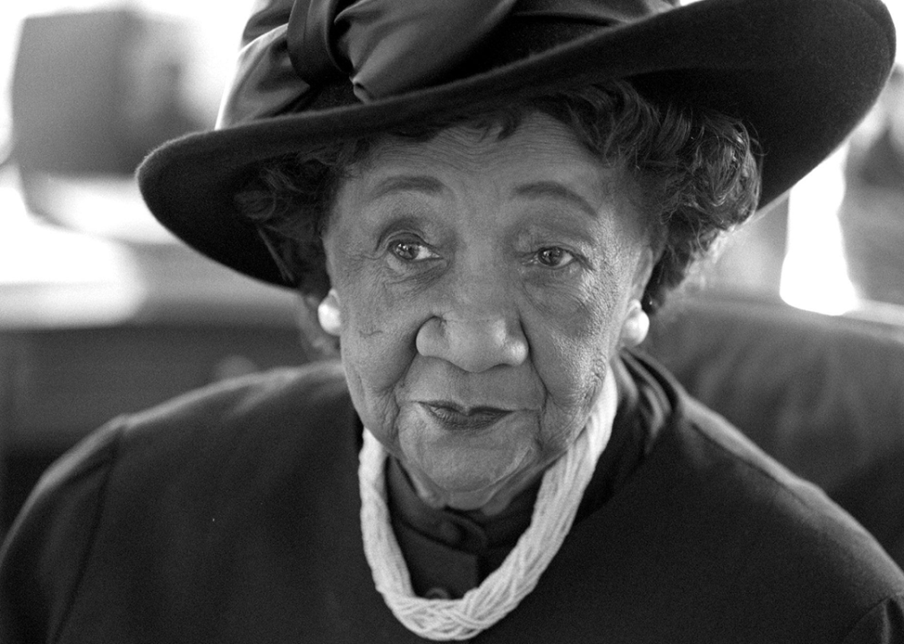 Dorothy Height in her office at the National Council of Negro Women Headquarters.