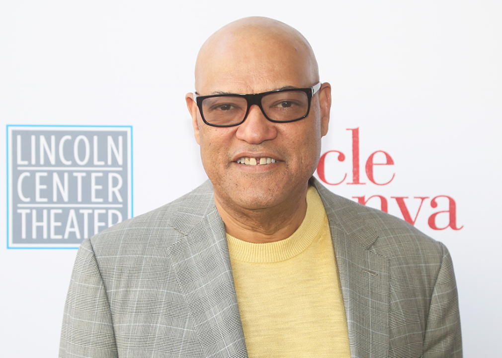 Laurence Fishburne poses at the opening night of "Uncle Vanya" on Broadway.