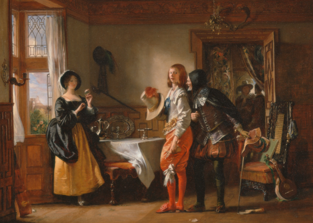 Painting of a scene from The Merry Wives of Windsor