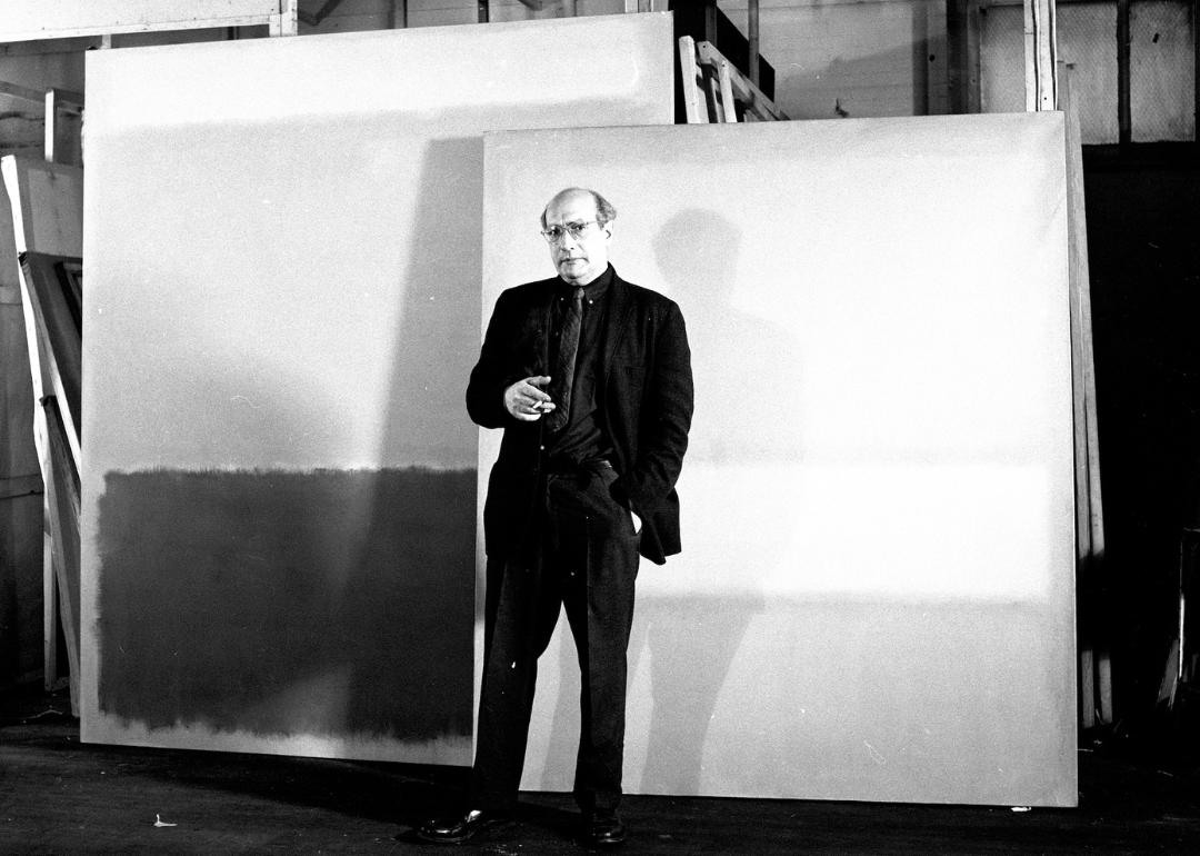 Portrait of Mark Rothko during his MoMA exhibition.