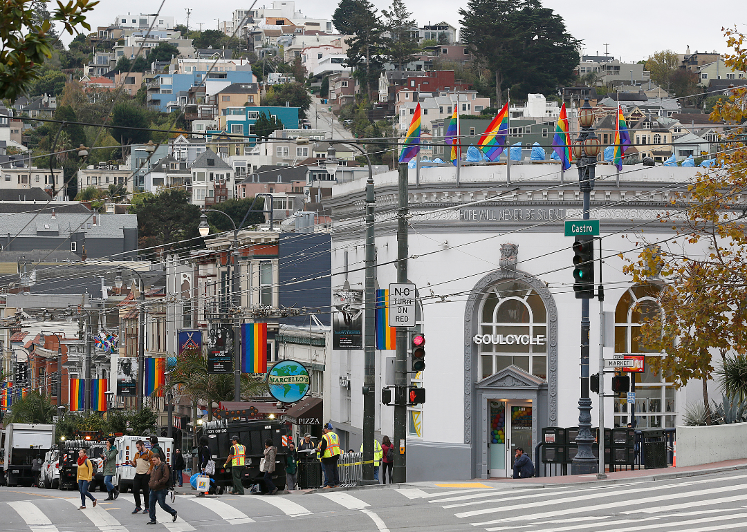 View of Castro Street and Harvey Milk Plaza in San Francisco
