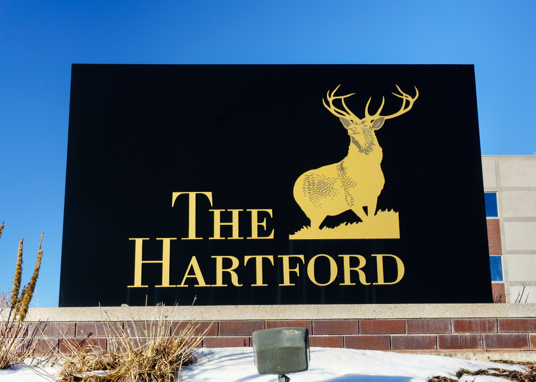 Hartford Insurance Company sign.