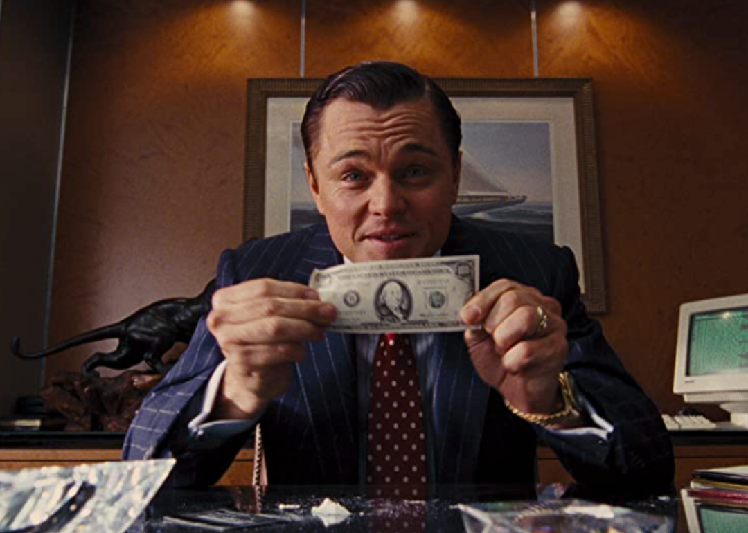 Leonardo DiCaprio in a scene from ‘The Wolf of Wall Street’