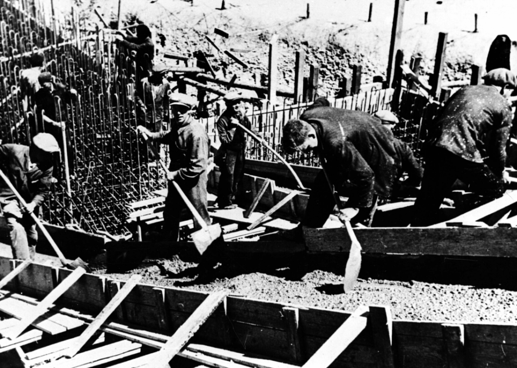 Construction on a portion of the Atlantic Wall in France in 1942.