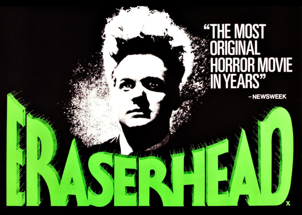 Eraserhead movie poster with image of Jack Nance.