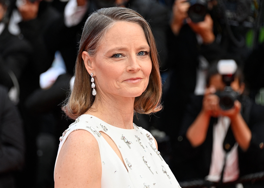 Jodie Foster poses for a photo at Cannes.