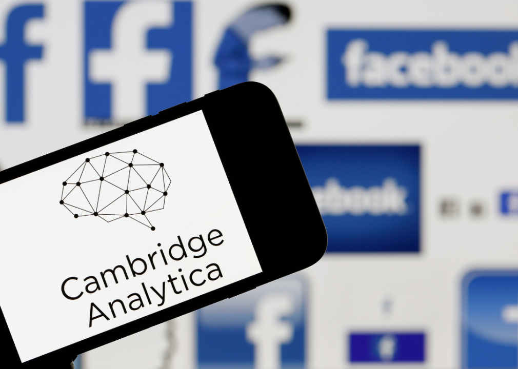 Cambridge Analytica and Facebook logos