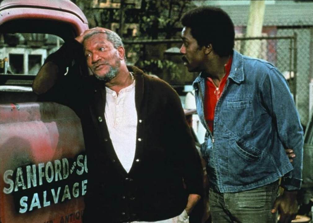 Redd Foxx and Demond Wilson in an episode of ‘Sanford and Son’.