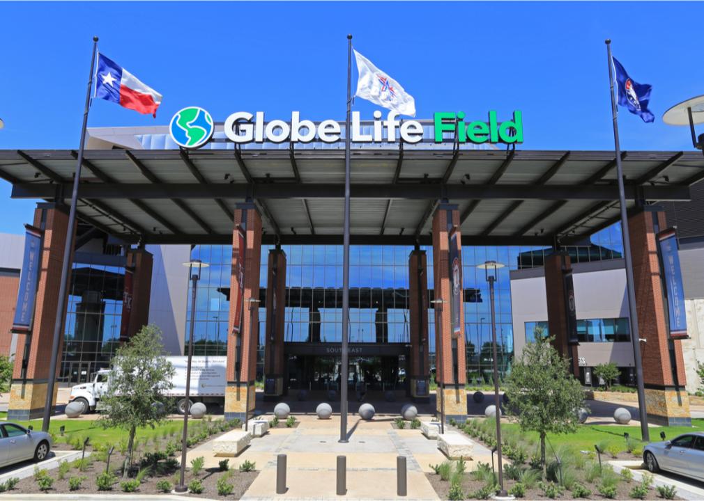 Entrance to Globe Life Stadium