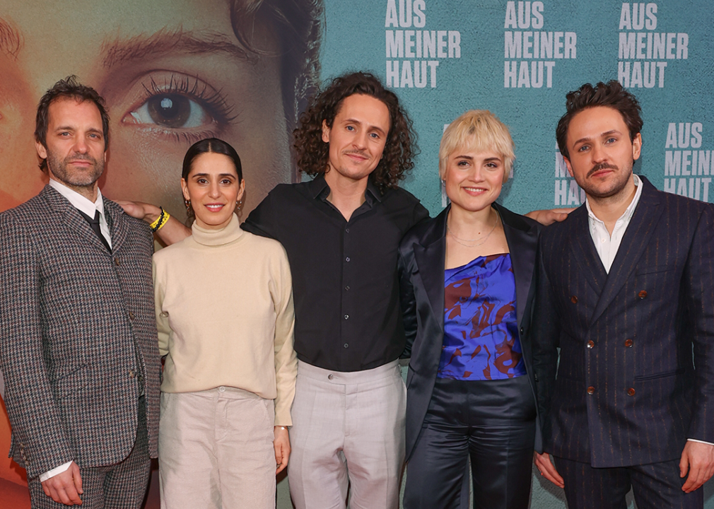 Alex Schaad, Thomas Wodlanka, Maryam Zaree, Mala Emde, and Dimitrij Schaad at premiere of ‘Auf meiner Haut’.