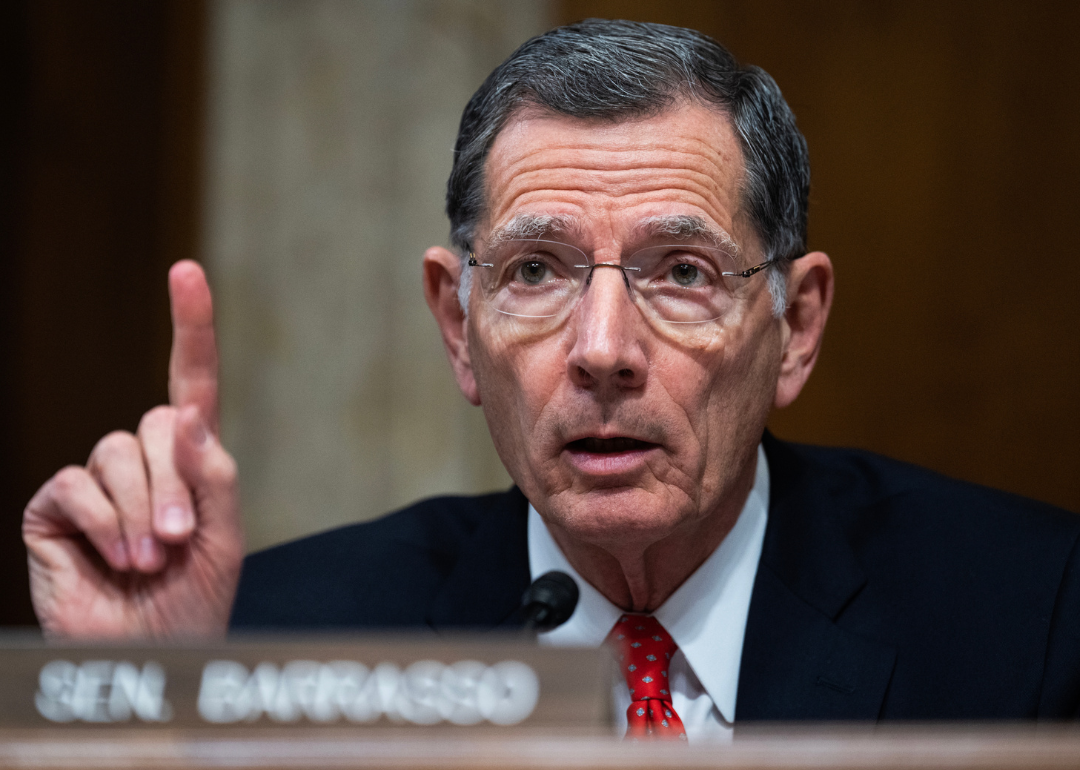 Senator John Barrasso speaks in a hearing.