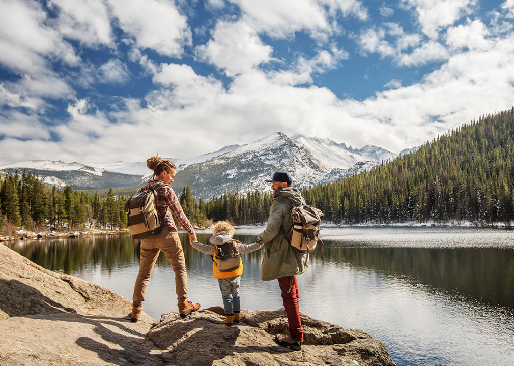 Family in Rocky Mountain National Park.