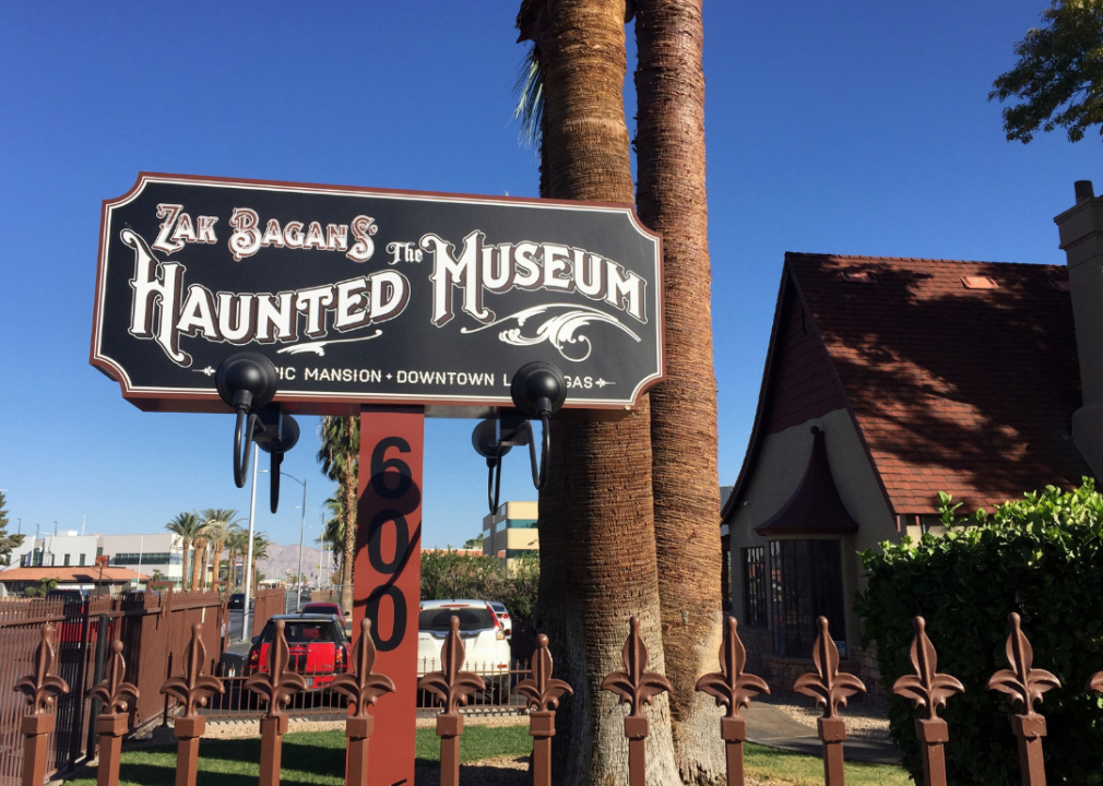 Entrance sign for Zak Bagan's Haunted Museum.