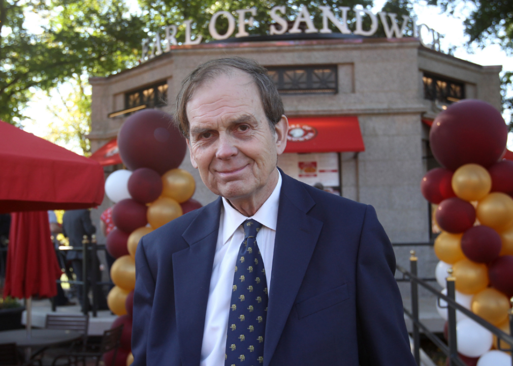 John Montagu at Earl of Sandwich ribbon cutting ceremony