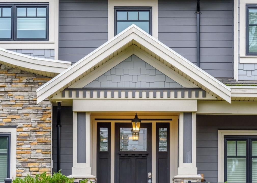 Crop view of a single family home.