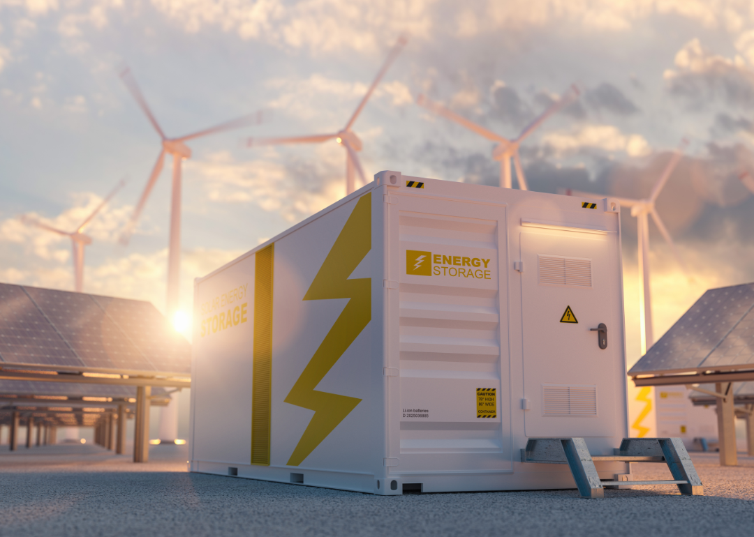 Green energy battery storage system.
